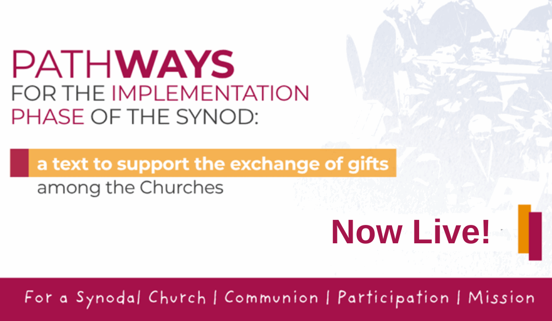 Pathways Document for Universal Synod Now Live!
